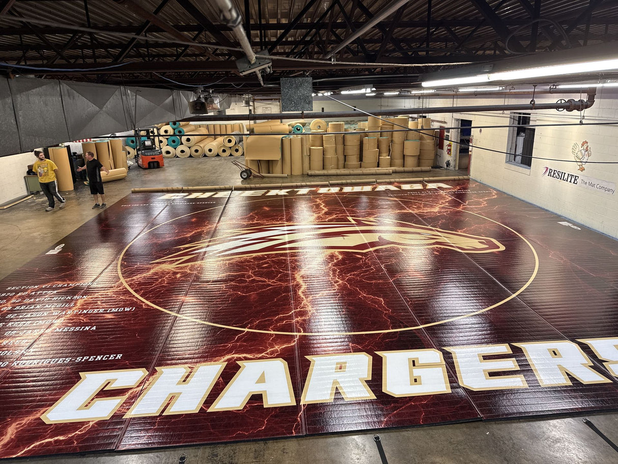 Wrestling Mat - Flex 3 Zip Mat 42' x 42' - 7 Sections - 1/58" Thick