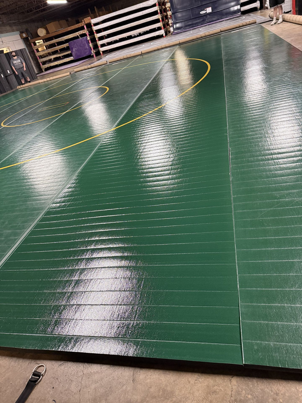 Flex 3 Wrestling Mat 40' x 45' Kelly Green - 7 Sections