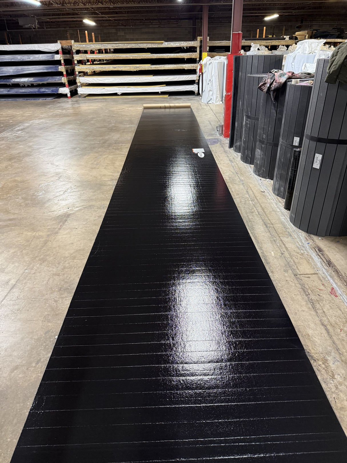 Flex 3 Wrestling  Taped Mat  6' x 42' Black no markings - 1 Section