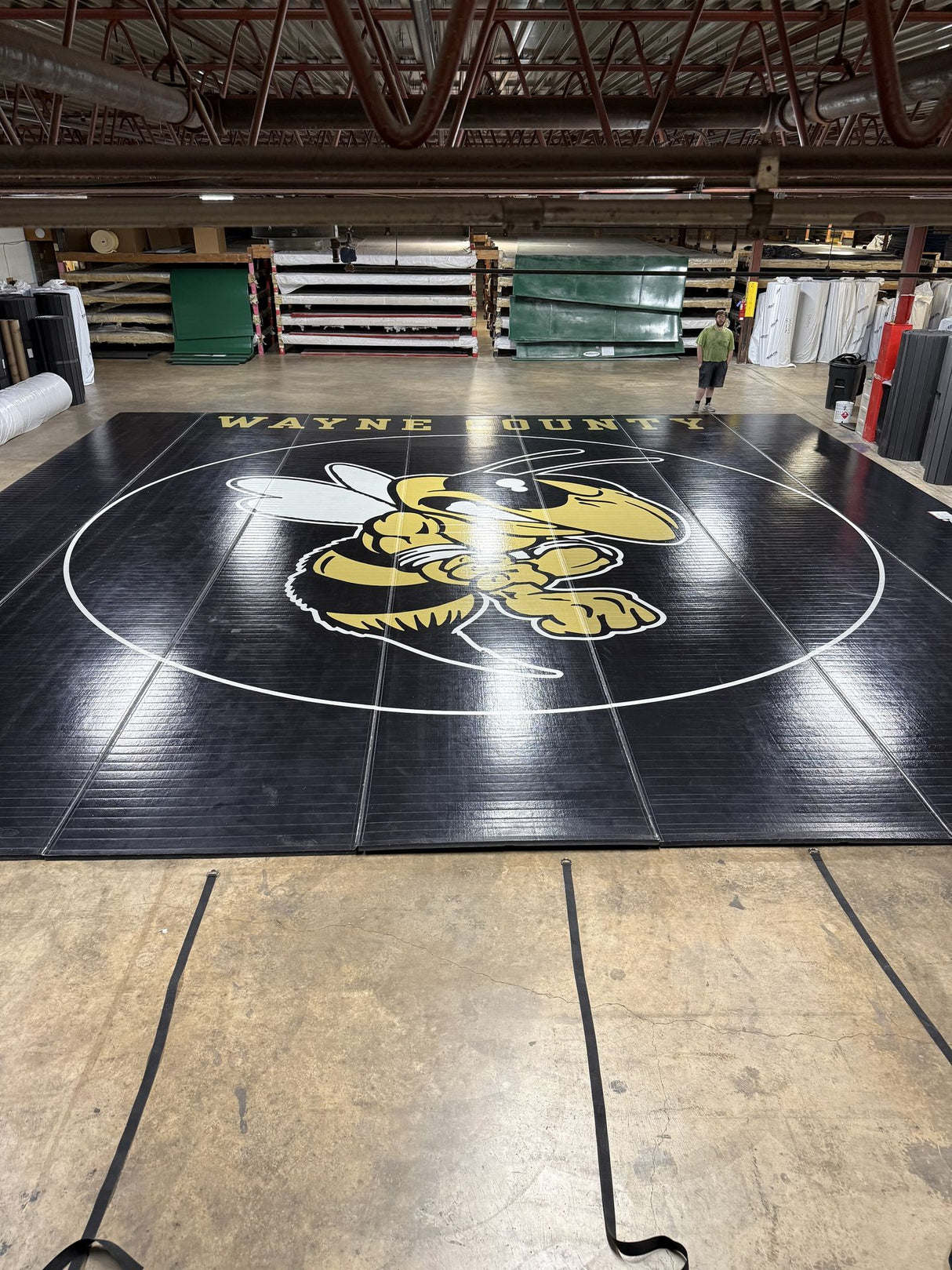 Flex 3 Wrestling Mat  40' x 40' Zip mat - 7 Sections
