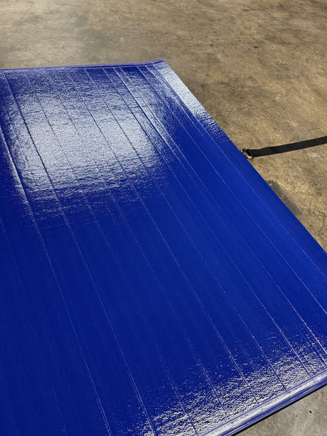 Flex 3 Wrestling Mat -   6' x 42' -Blue with Gold and White Line- Resi-Lock