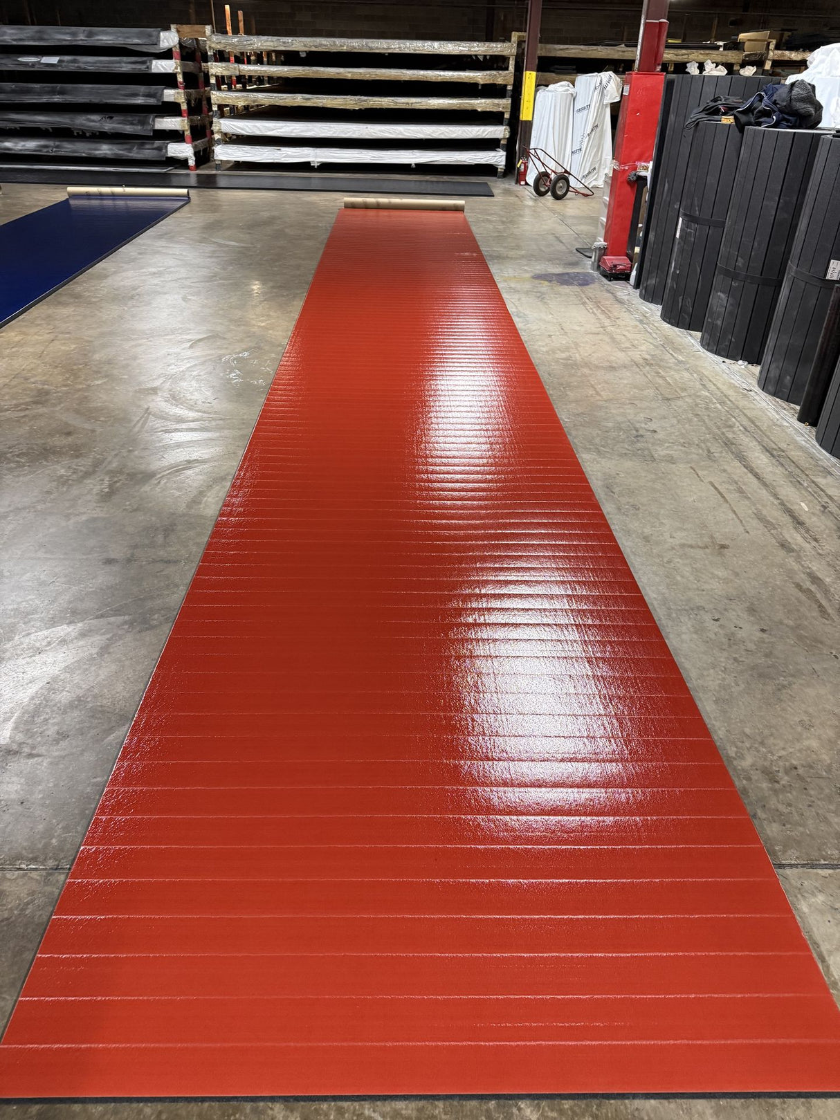 Flex3 Wrestling Mat - 6' x 39'6" Red no markings - 1 Section