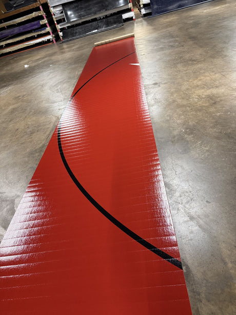 Flex 3 Wrestling Mat -6' x 42' Red - 1 Section