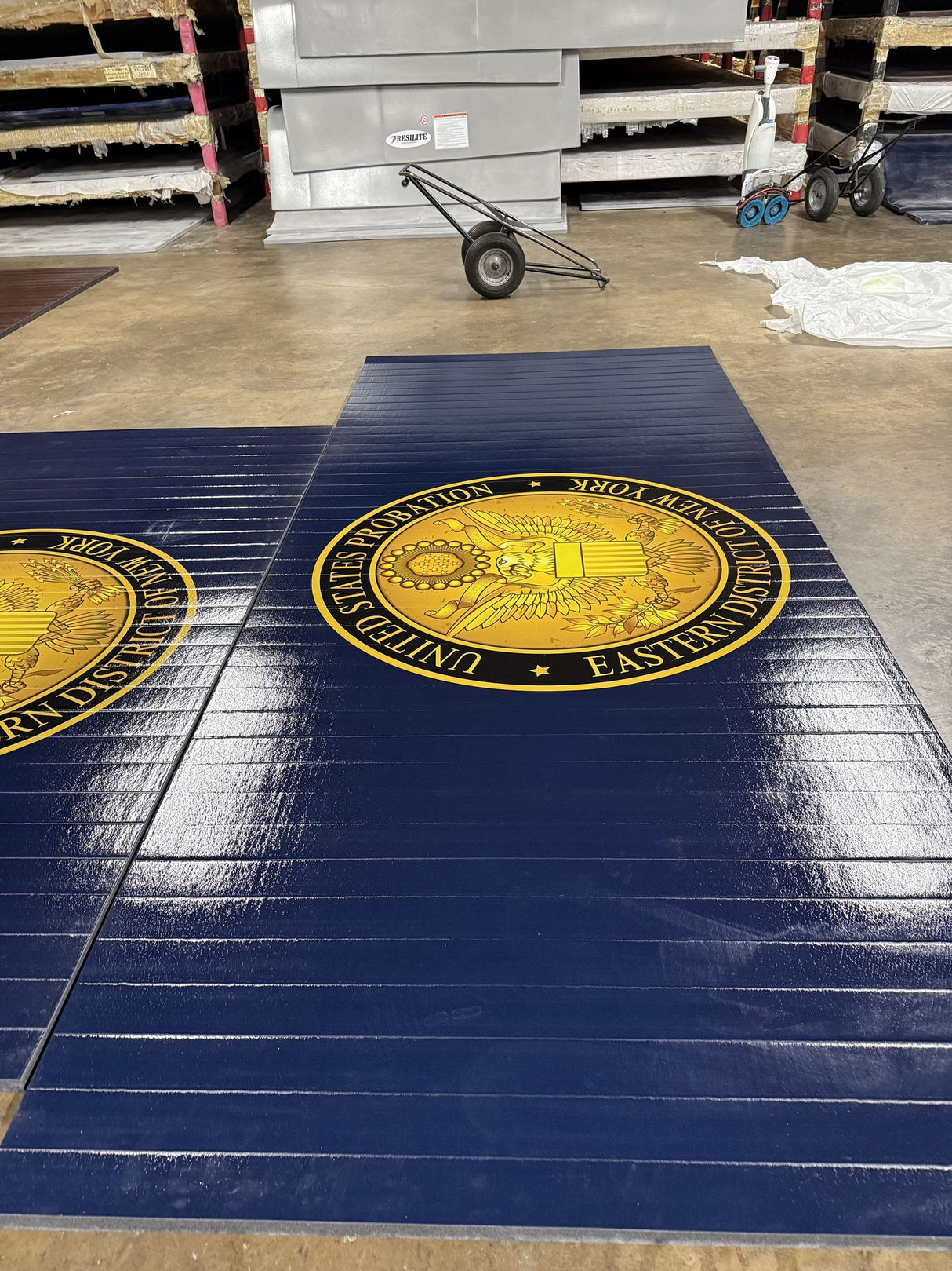 Flex 3 Wrestling Mat 6' x 24' Navy - 2 Sections