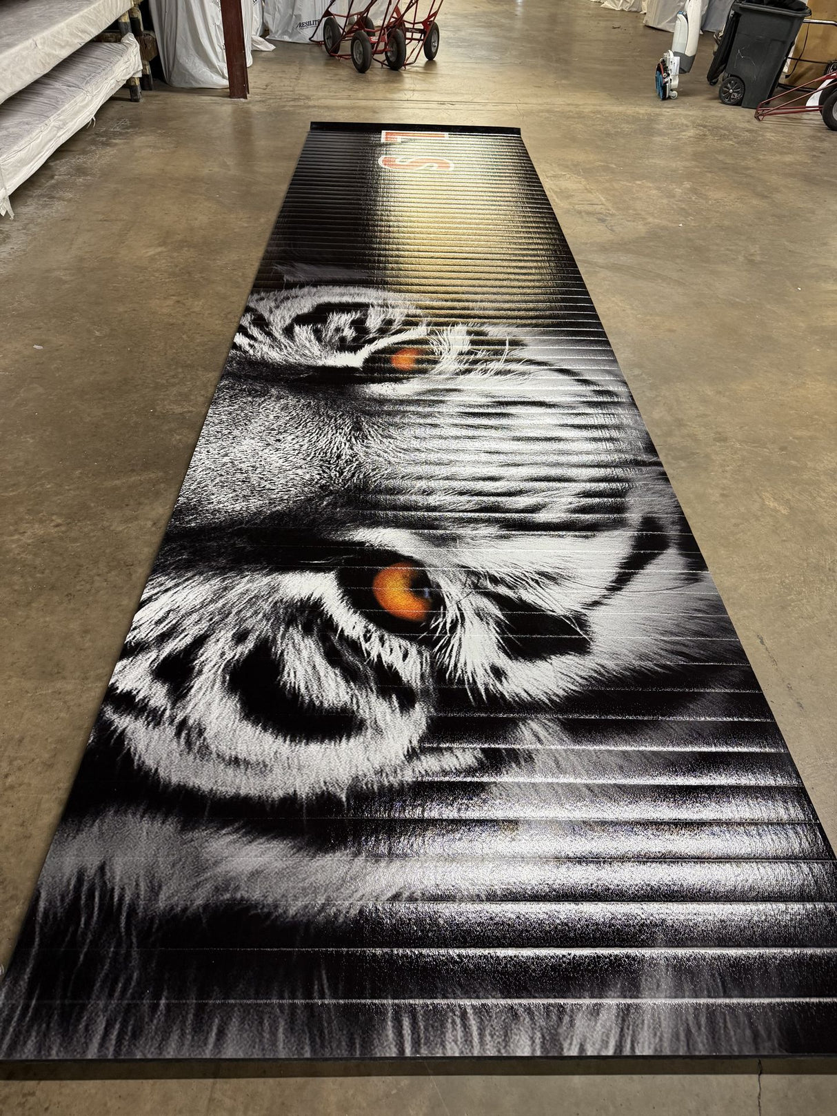 Flex 3 Wrestling Mat  LW 6' x 23'5" - Black with lettering and logo