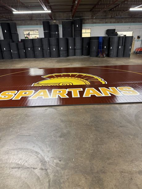 Flex 3 Wrestling Mat 18' x 42' Chocolate Brown - 3 Sections