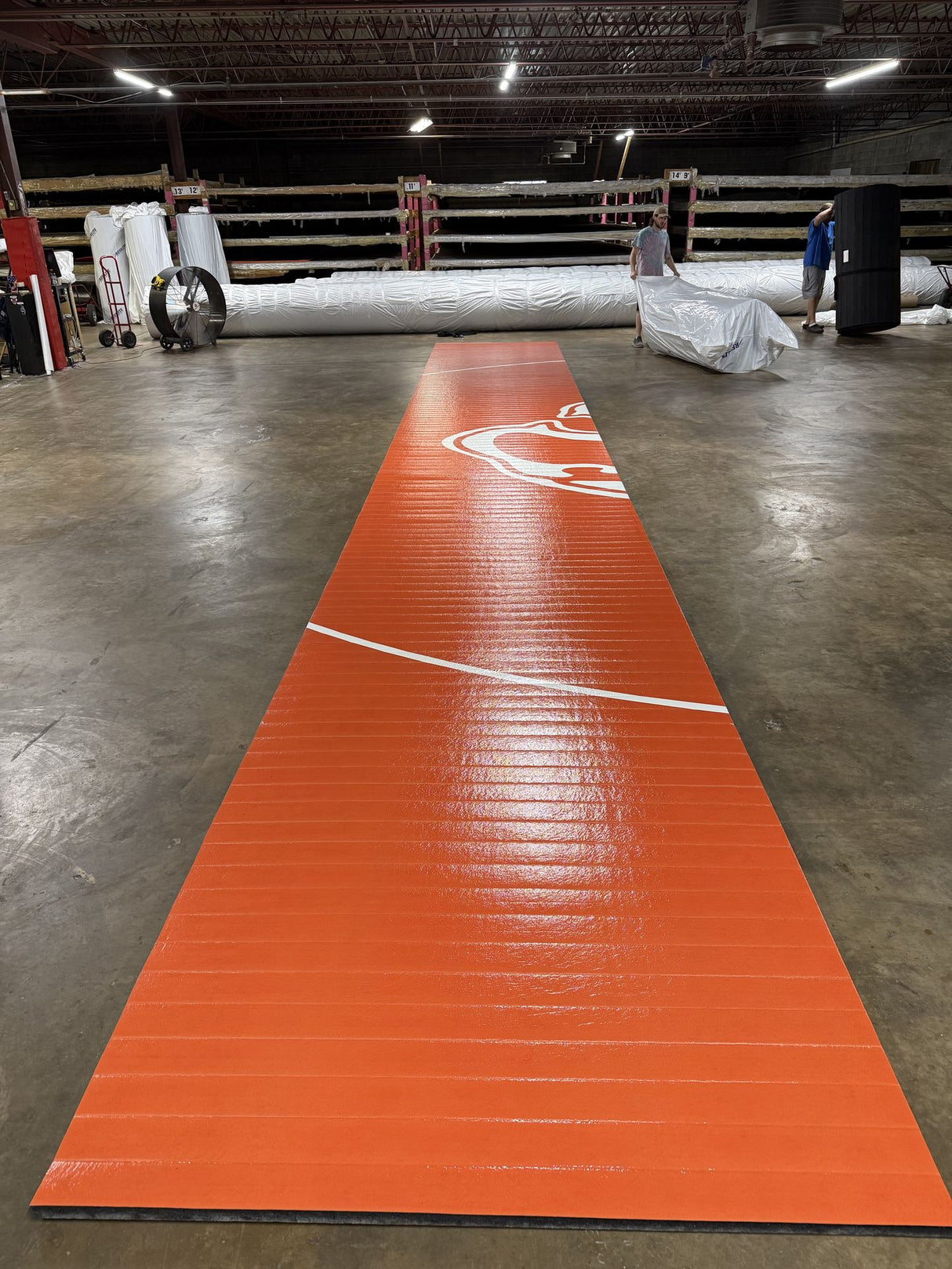 Flex 3 Wrestling Mat 6' x 42' Orange- 1 Section