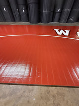 Flex 3 Wrestling Mat 12' x 42' Red with white