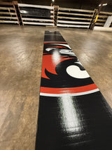 Flex 3 Wrestling Mat 6' x 42' Black with red, gray, and white - 1 Section