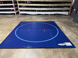 Flex 3 Home Wrestling Mat: Taped 9'4" x 10' Cobalt with sky blue 8' circle
