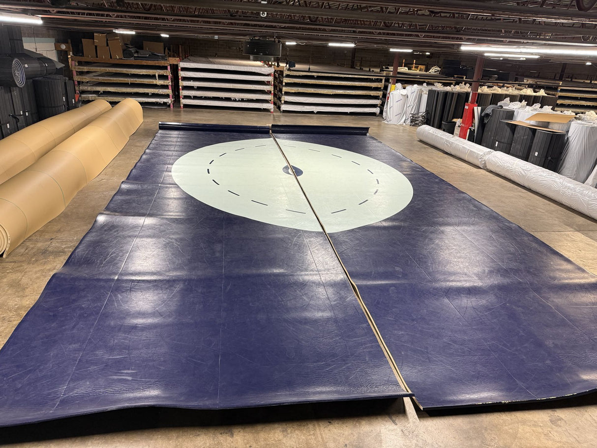 Classic Wrestling Mat Classic 625 - 29' x 52'7" Midnight and white - 2 Sections