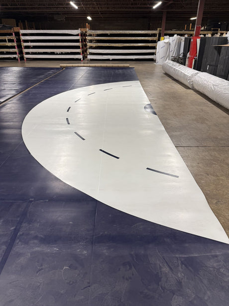 Classic Wrestling Mat Classic 625 - 29' x 52'7" Midnight and white - 2 Sections