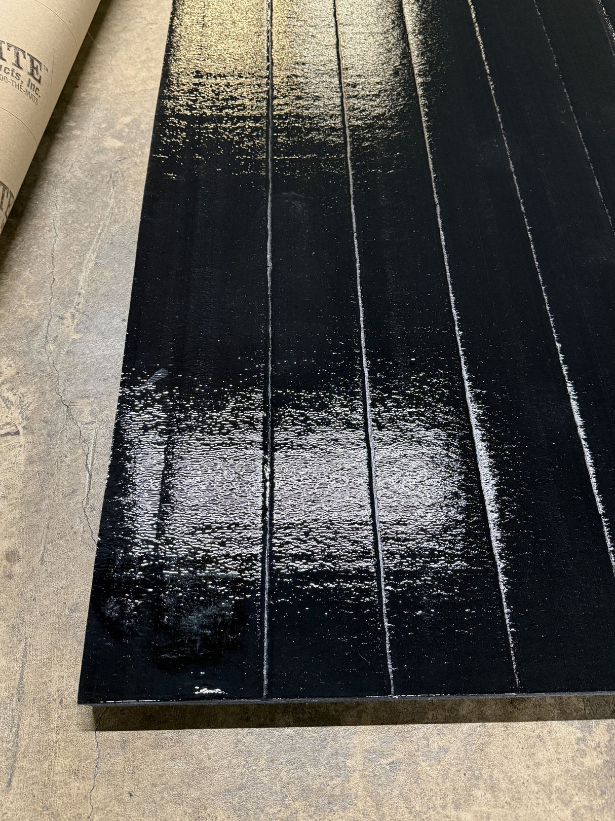 Flex 3 Wrestling  Taped Mat  5' x 35' Black no markings - 1 Section