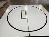 Flex 3 Home Wrestling Mat:Taped 9'4" x 10' White with black 8' circle