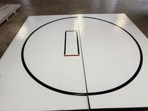 Flex 3 Home Wrestling Mat:Taped 9'4" x 10' White with black 8' circle