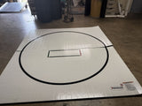 Flex 3 Home Wrestling Mat:Taped 9'4" x 10' White with black 8' circle