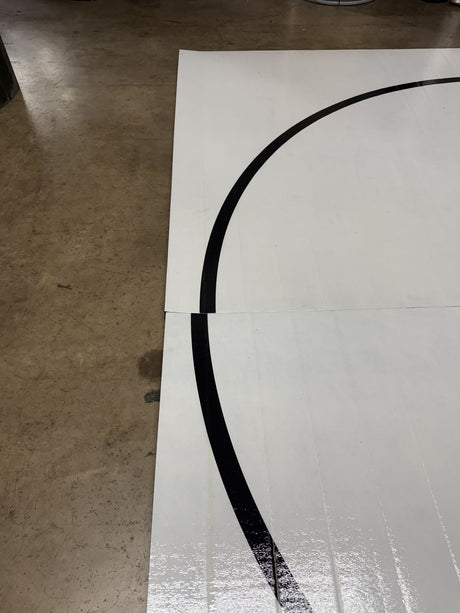Flex 3 Home Wrestling Mat: Taped 8'8" x 10' White with black circle