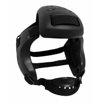 Earguard XP-4 Wrestling Headgear (Extra Rear Pad) - Adult Black with Orange Straps