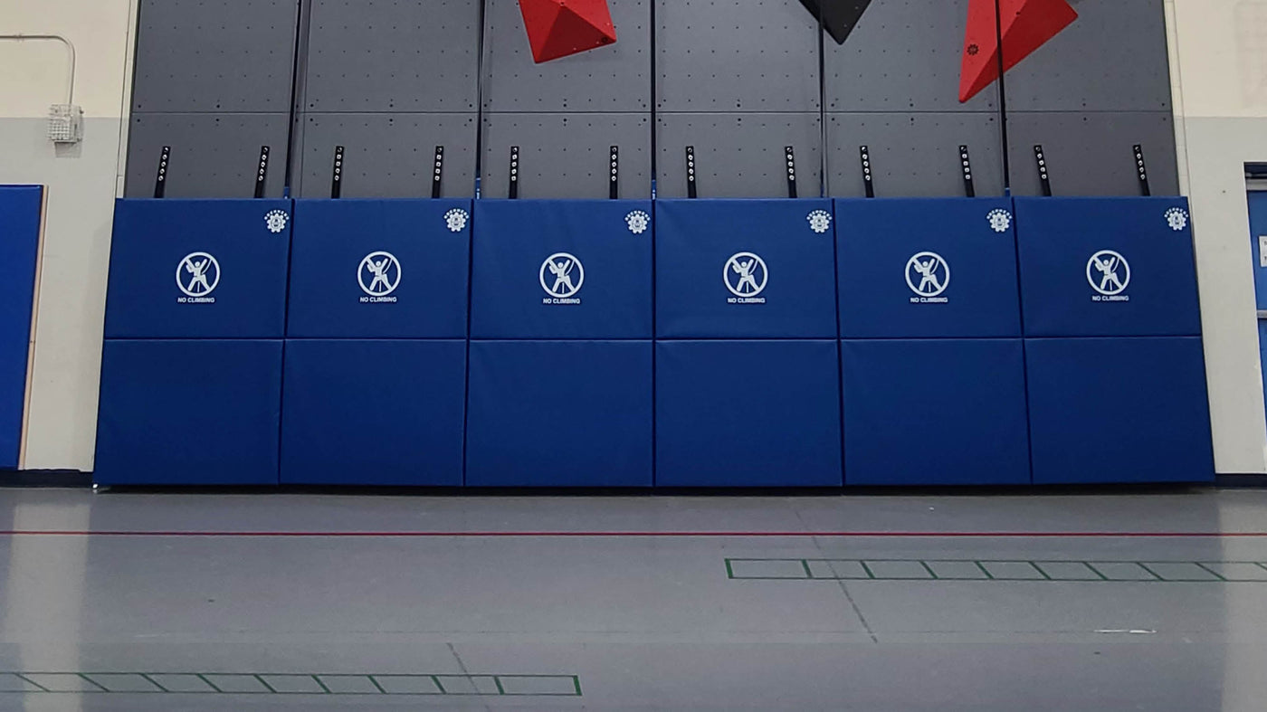 Resilite security climbing mats installed in a school recreation space to help discourage unsupervised climbing