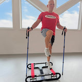 Functional fitness exercise on The Slack Liner to improve stability and control